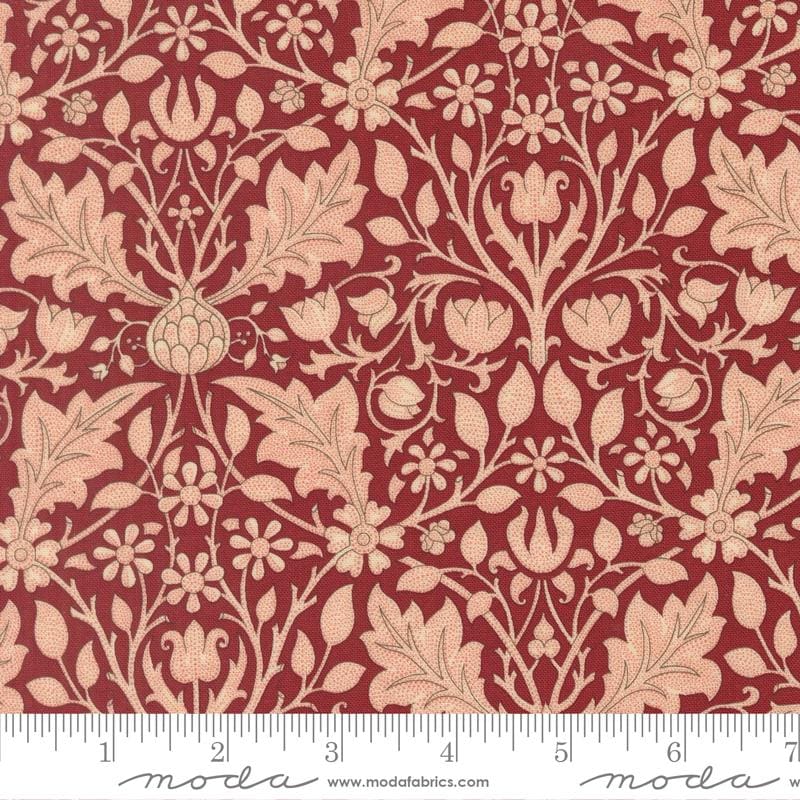 Moda Fabrics Morris Muse Russet 13383 18 by Barbara Brackman 100% Cotton