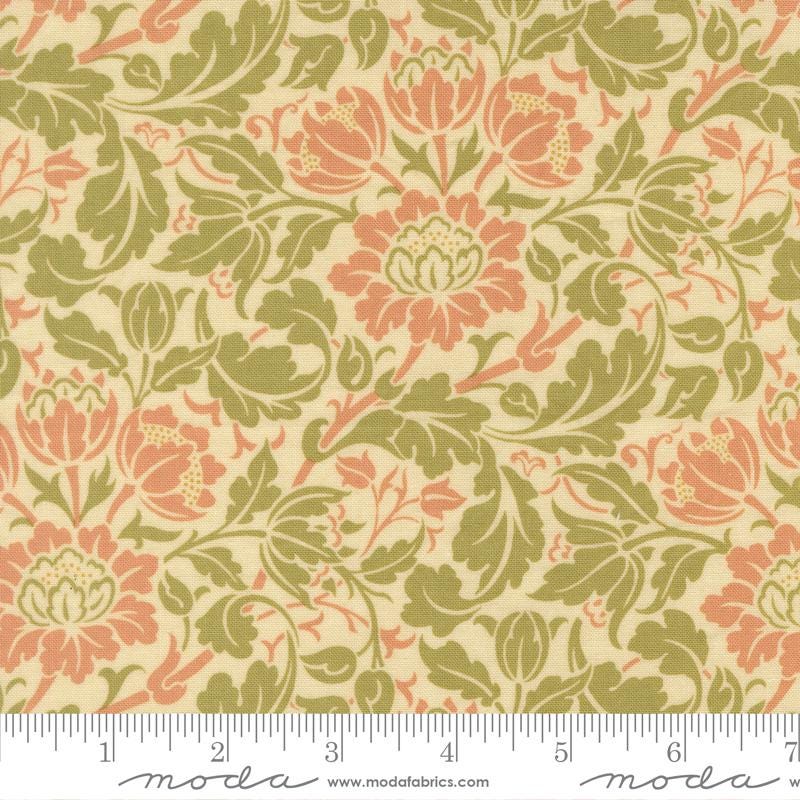 Moda Fabrics Morris Muse Parchment 13384 11 by Barbara Brackman 100% Cotton