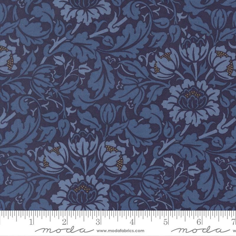 Moda Fabrics Morris Muse Twilight 13384 14 by Barbara Brackman 100% Cotton