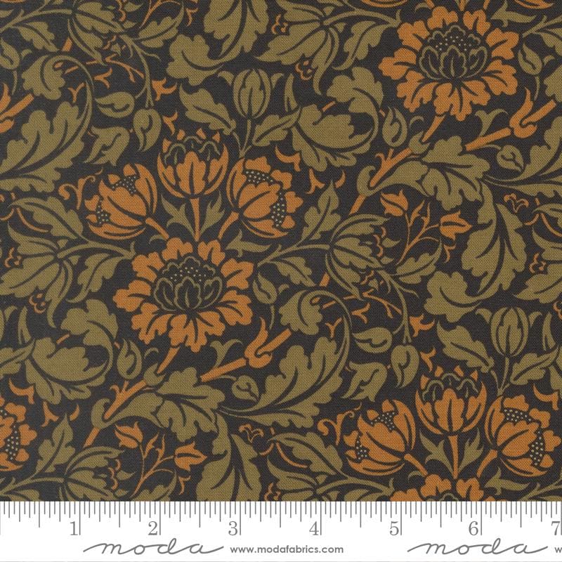 Moda Fabrics Morris Muse Ebony 13384 15 by Barbara Brackman 100% Cotton