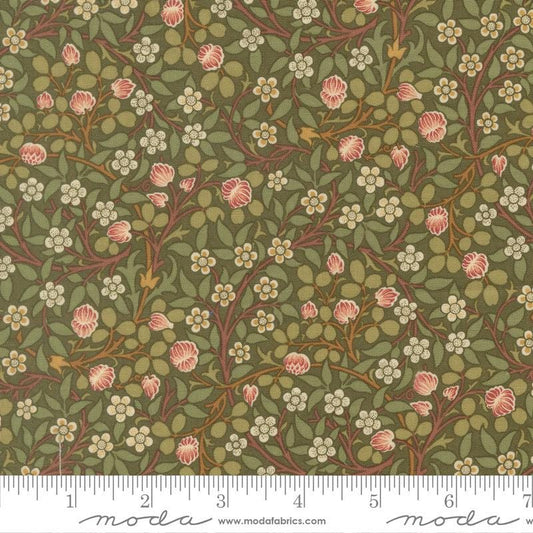 Moda Fabrics Morris Muse Sage 13385 12 by Barbara Brackman 100% Cotton