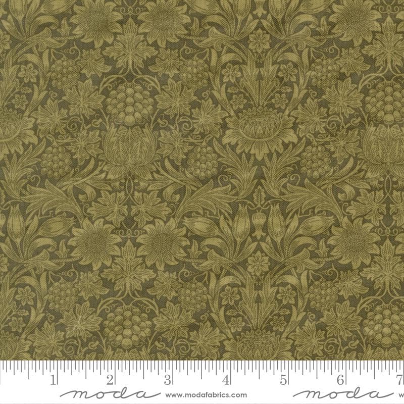 Moda Fabrics Morris Muse Sage 13386 12 by Barbara Brackman 100% Cotton