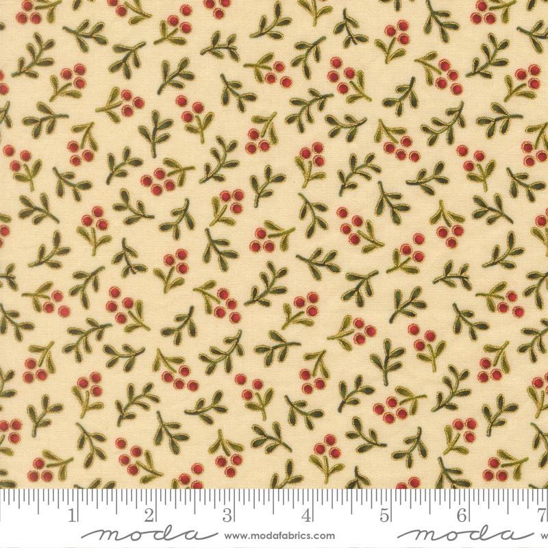 Moda Merry Manor metallic 2025Cream 33866 11M Holiday Christmas fabric 100% Cotton Fabric