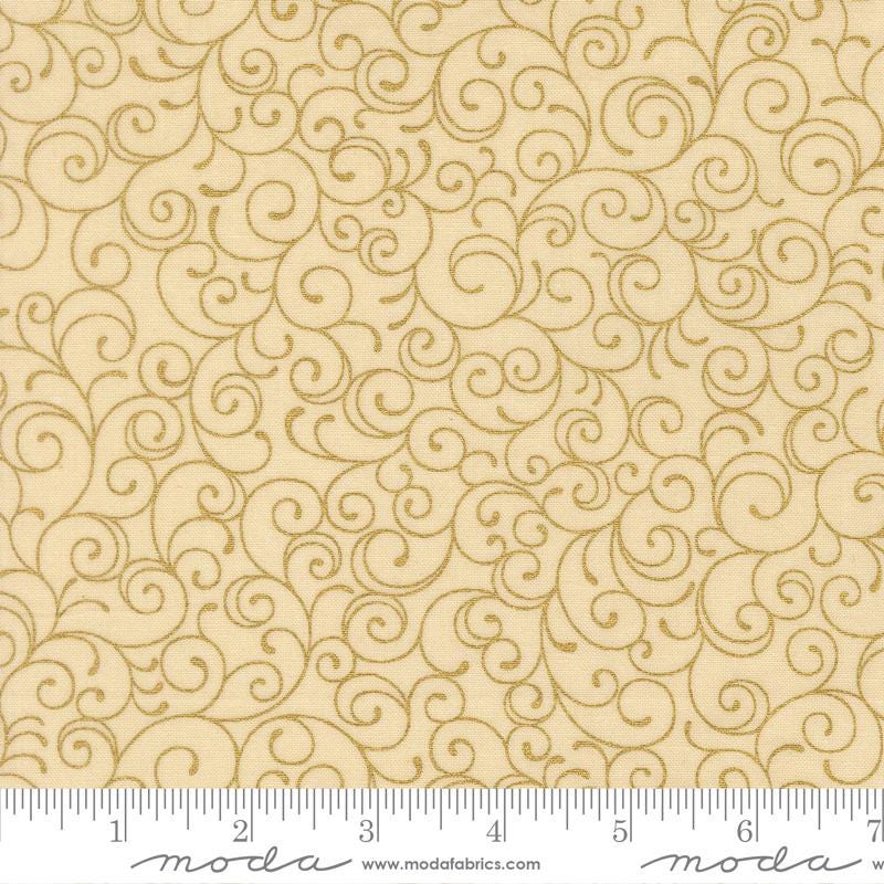 Moda Merry Manor metallic 2025Cream 33865 11M Holiday Christmas fabric 100% Cotton Fabric