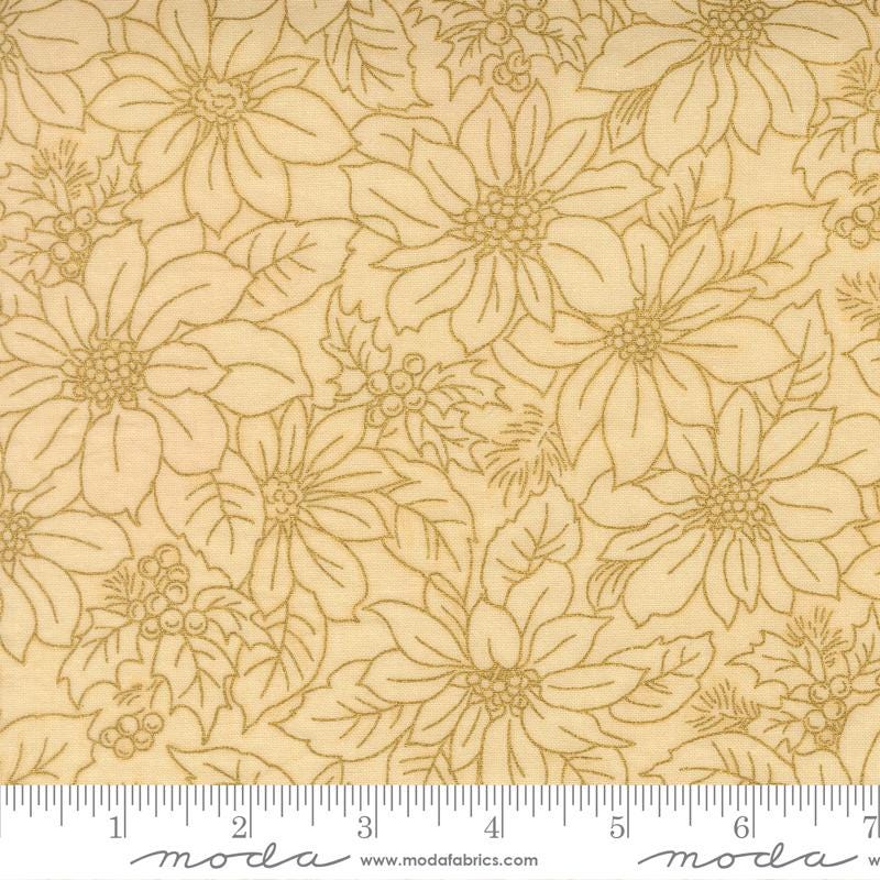 Moda Merry Manor metallic 2025Cream 33862 11M Holiday Christmas fabric 100% Cotton Fabric