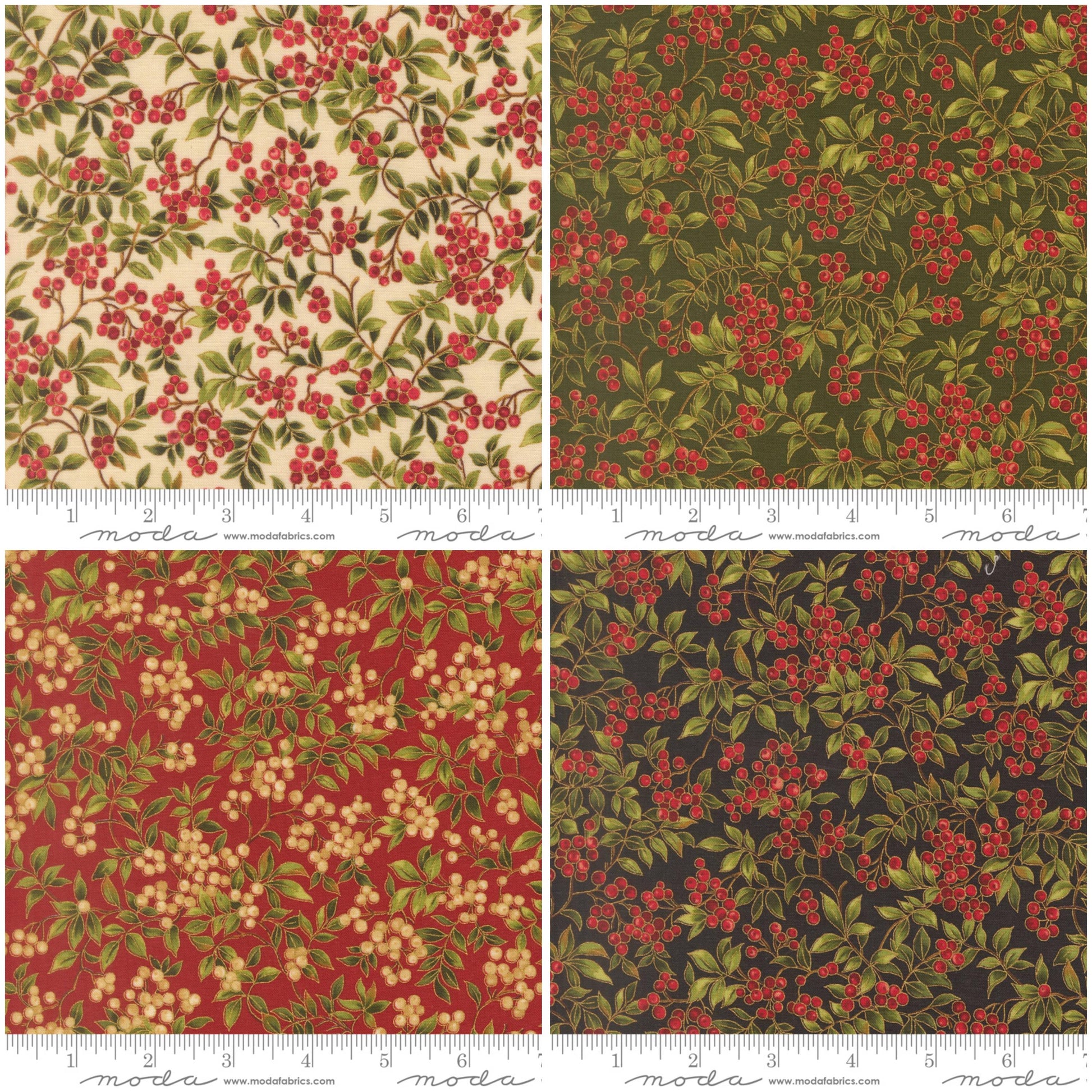 Moda Merry Manor Metallic 2025 Pre-cuts 26 prints 100% cotton