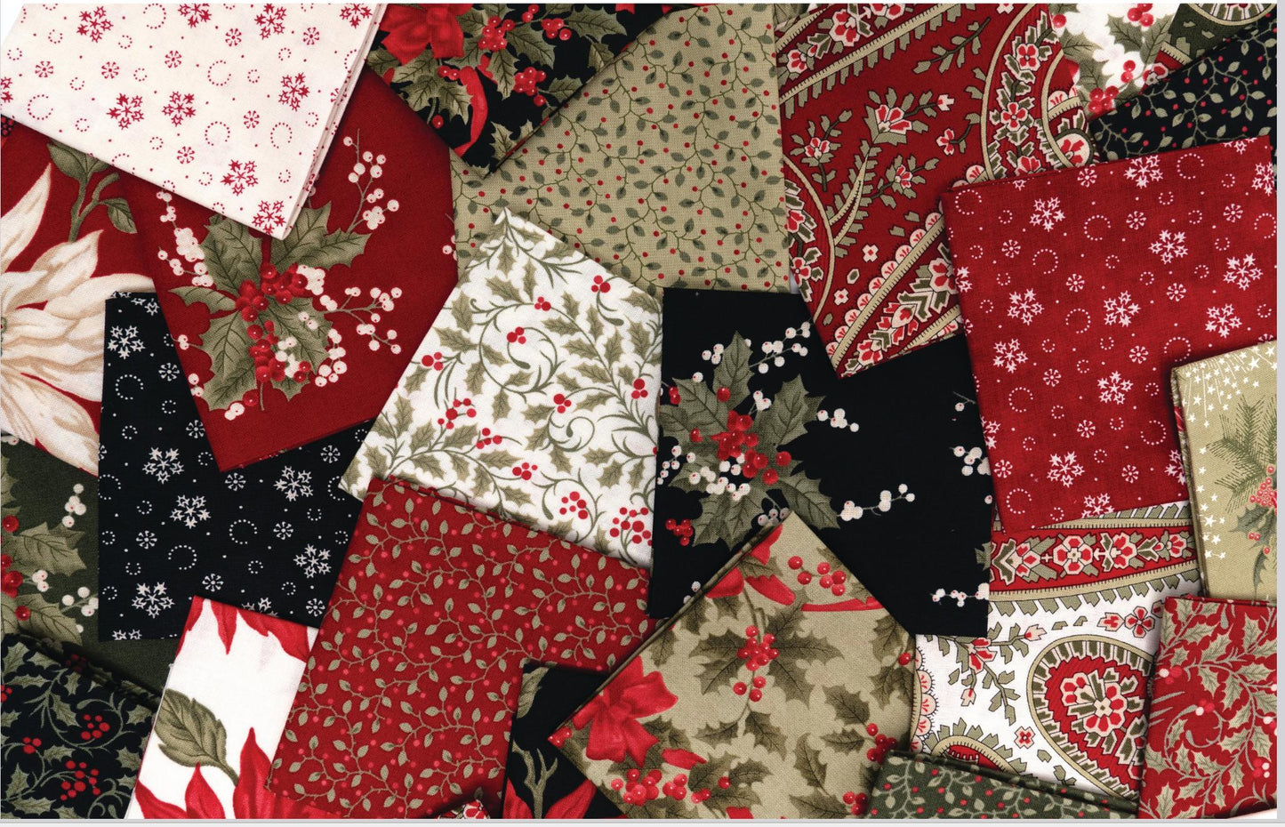 Moda Candlelight Christmas Charm pack 44420PP 5" square 42 pcs Pre-cut by  Three Sisters 100% cotton