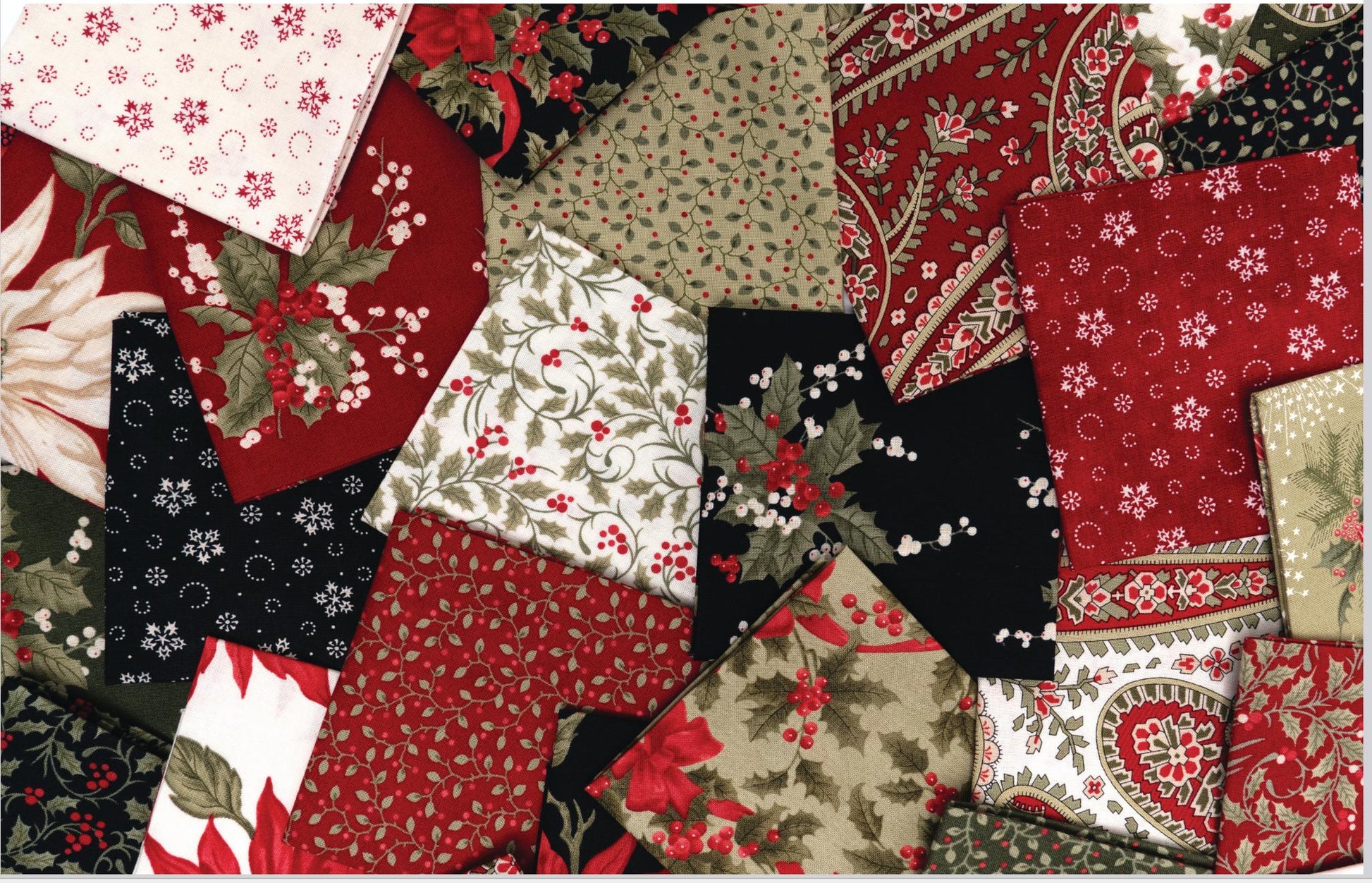 Moda Candlelight Christmas Charm pack 44420PP 5" square 42 pcs Pre-cut by  Three Sisters 100% cotton