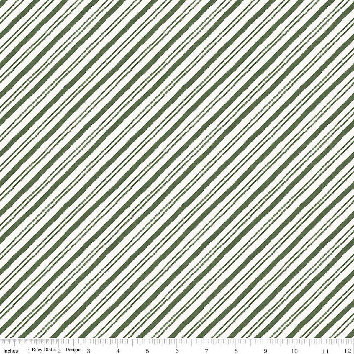 Riley Blake Holiday Spirit Stripes Green C17465-GREEN 100% cotton fabric