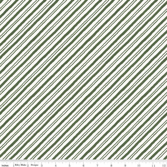 Riley Blake Holiday Spirit Stripes Green C17465-GREEN 100% cotton fabric