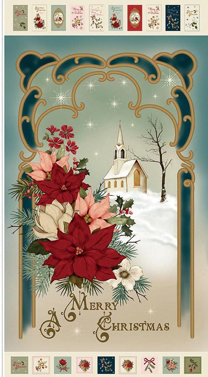 Riley Blake Christmas Greetings Panel PD17669-PANEL 23 1/2" x 43 1/2" Panel 100% cotton