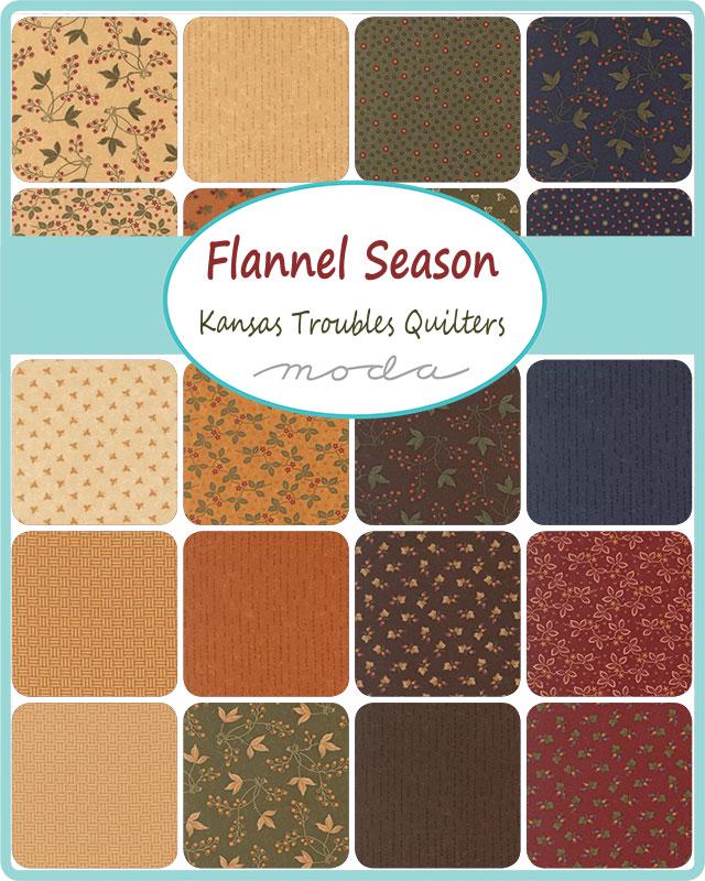 Moda Fabrics Kansas Troubles Flannel Season Grass 9840 15F 100% Cotton fabric