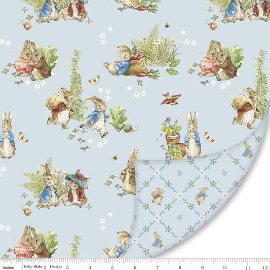Riley Blake Double Lush Velvet LV18115 Peter Rabbit & Benjamin Bunny 58" Wide Polyester Spandex Fabric