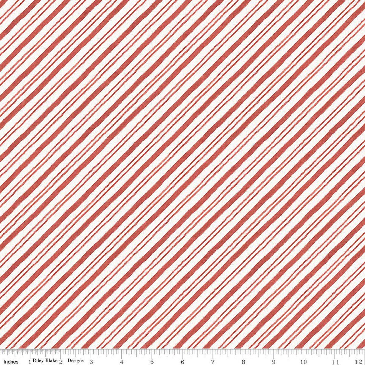 Riley Blake Holiday Spirit Stripes Red C17465-RED  100% cotton fabric