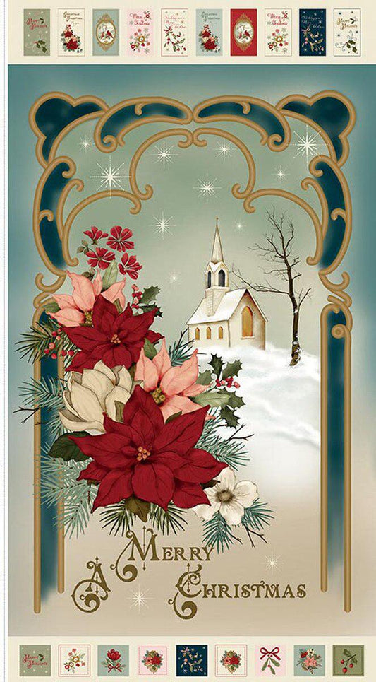 Riley Blake Christmas Greetings Panel PD17669-PANEL 23 1/2" x 43 1/2" Panel 100% cotton