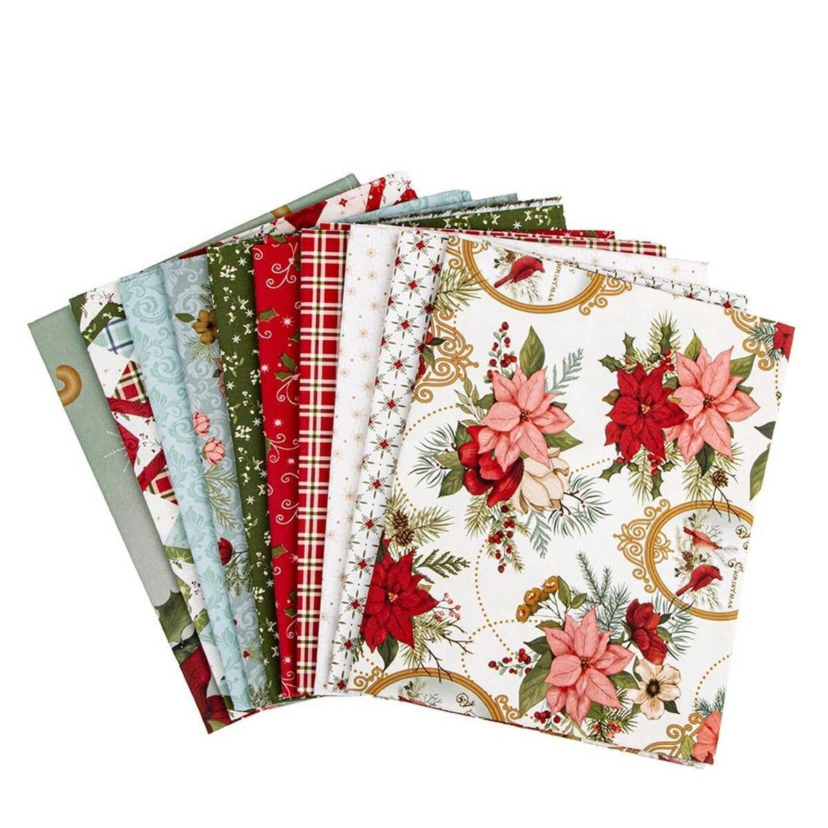 Christmas Greetings Fat Quarter bundles 17660C-10 Cream Classic quilting from Riley Blake Designs 100% Cotton Fabrics Pre-cut