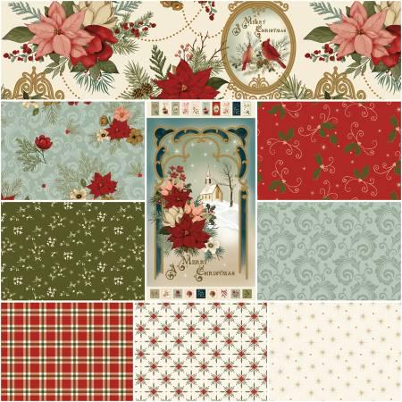 Christmas Greetings Fat Quarter bundles 17660C-10 Cream Classic quilting from Riley Blake Designs 100% Cotton Fabrics Pre-cut