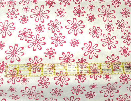 Island Batik 122410708 Seasonal Floral-White Bright Tidings Lumin Fabrics 100% cotton Batik fabric