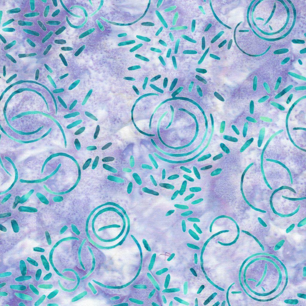 Island Batik 612401403 / Bubbles and Jimmies-Purple Periwinkle Bubbles Curves and Corners Lumin Fabrics 100% cotton Batik fabric