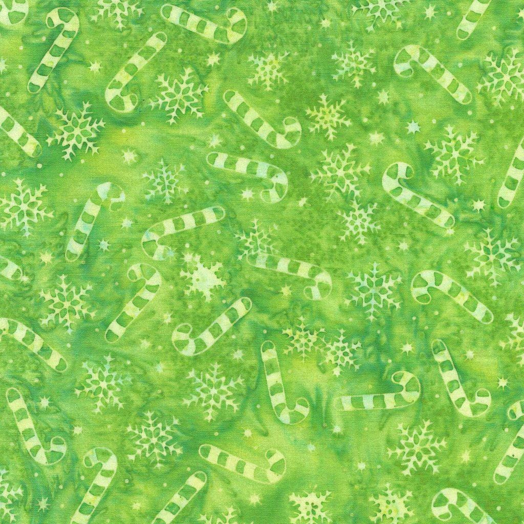 Island Batik 122403630 Christmas Tree Spirals-Green Lemongrass Bright Tidings Lumin Fabrics 100% cotton Batik fabric