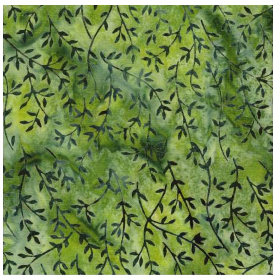 Island Batik 112509645 Vine Coordinate-Green Ivy Radiant Wings Lumin Fabrics 100% cotton Batik fabric