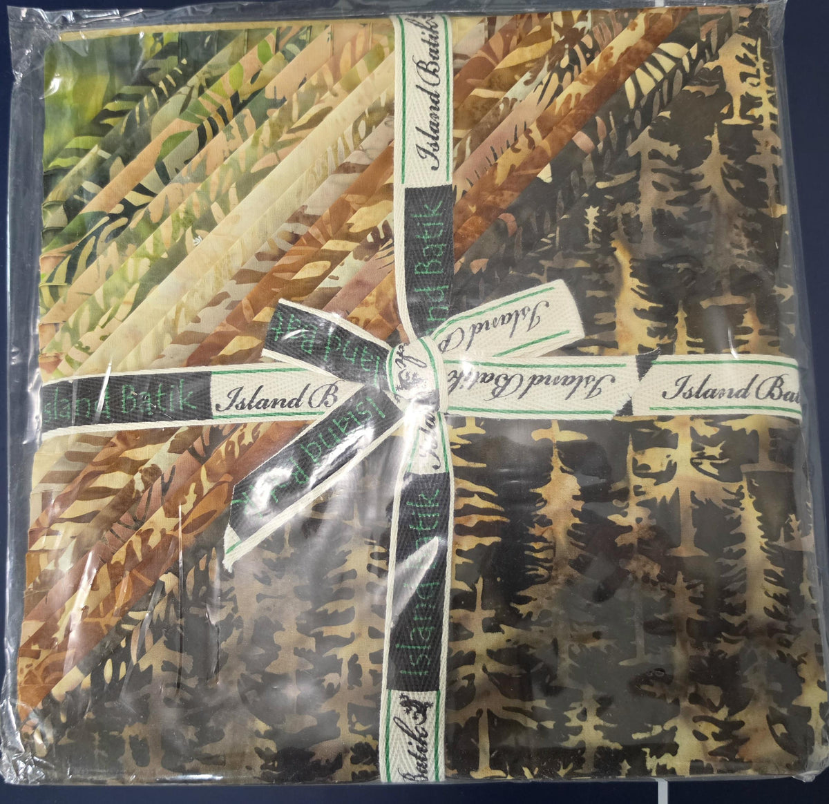 Island Batik Whispering Woods-ST / Stack layer cake from Lumin Fabrics 42 pcs 10" squares 100% cotton batik