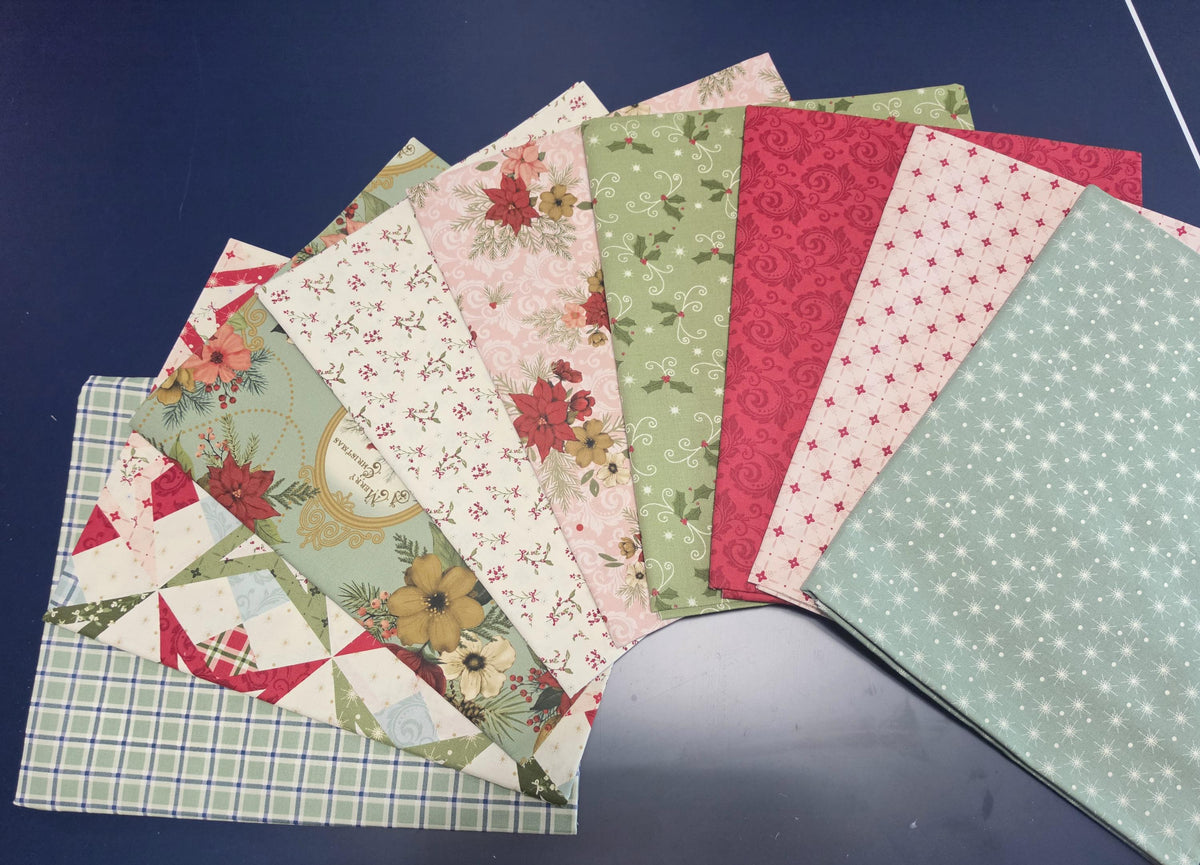 Christmas Greetings Fat Quarter bundles 17660S-10 Spruce Classic quilting from Riley Blake Designs 100% Cotton Fabrics Pre-cut