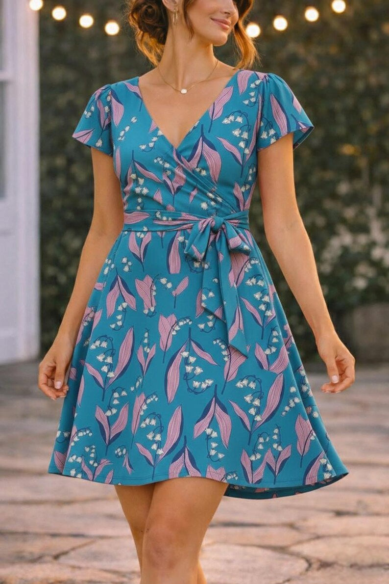 Verbena Lily Valley Chambray dark blue by Jen Hewett RS6032 13 for Ruby Star Society 100%  quilting Cotton fabric