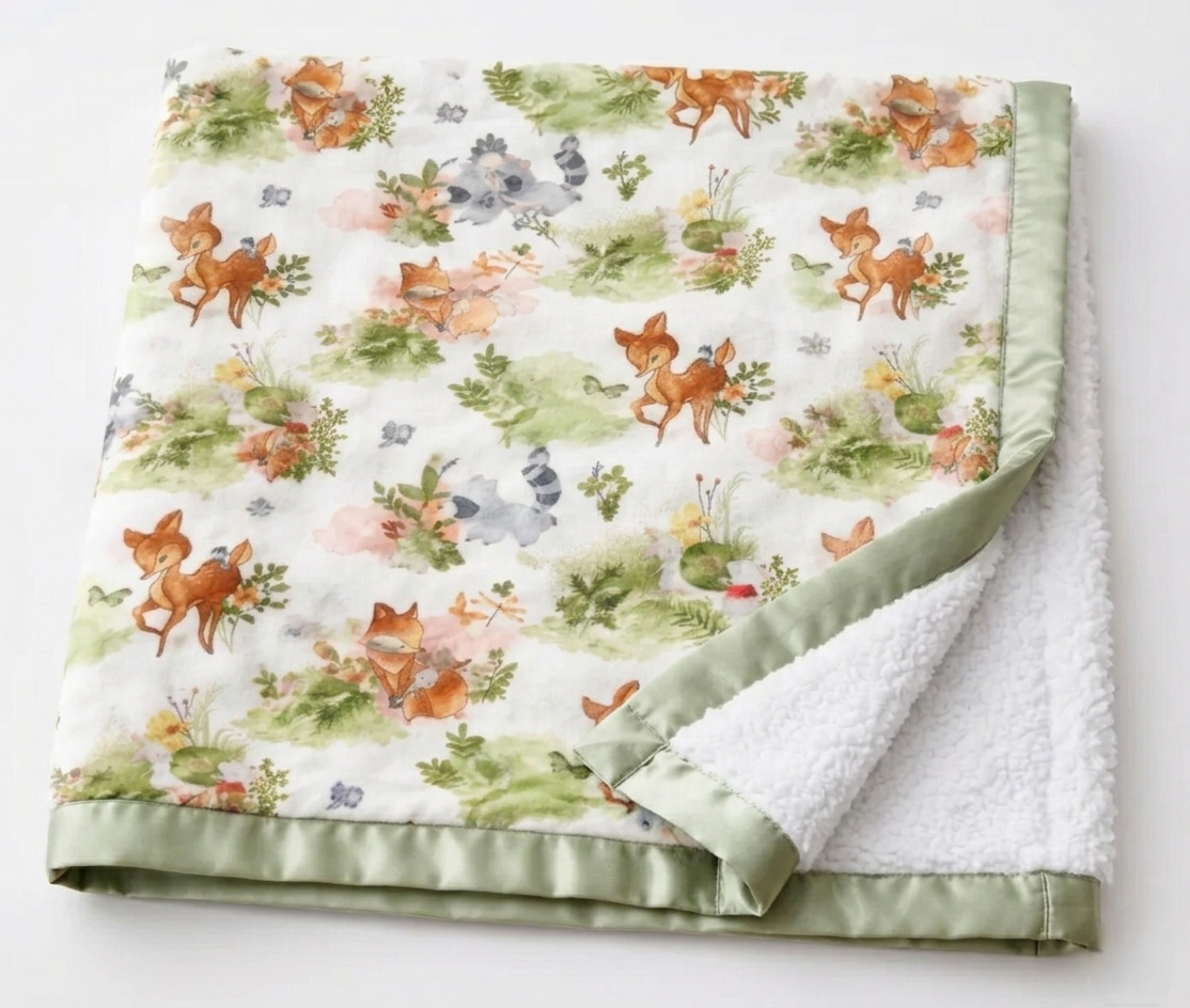 Springs Creative Nursery Flannel SPR80526-G55026 Nature Baby Floral Flannel 100% Cotton fabric