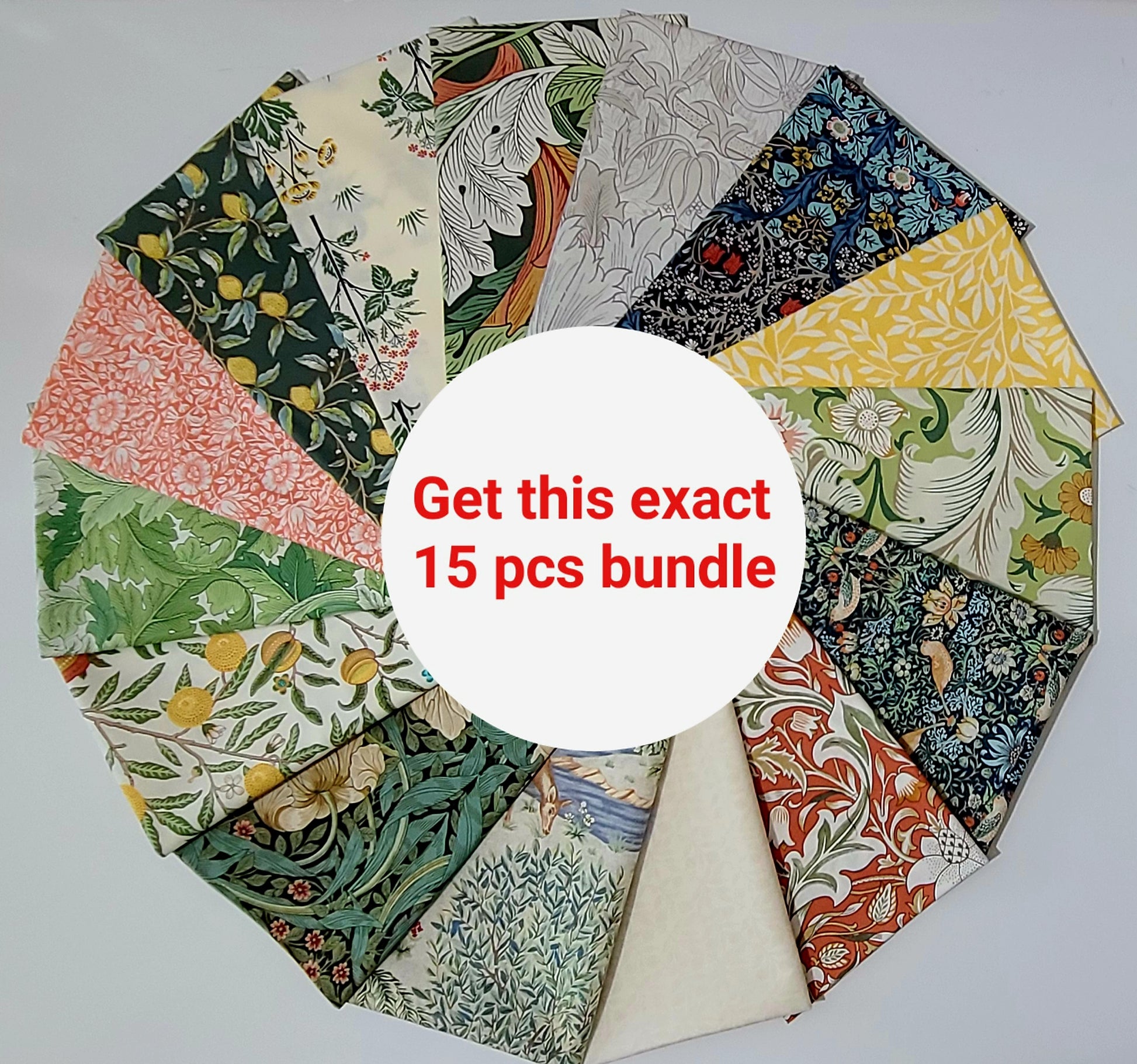 Free Spirit ORIGINAL MORRIS Co. fat quarter bundles William Morris floral quilting cotton fabric
