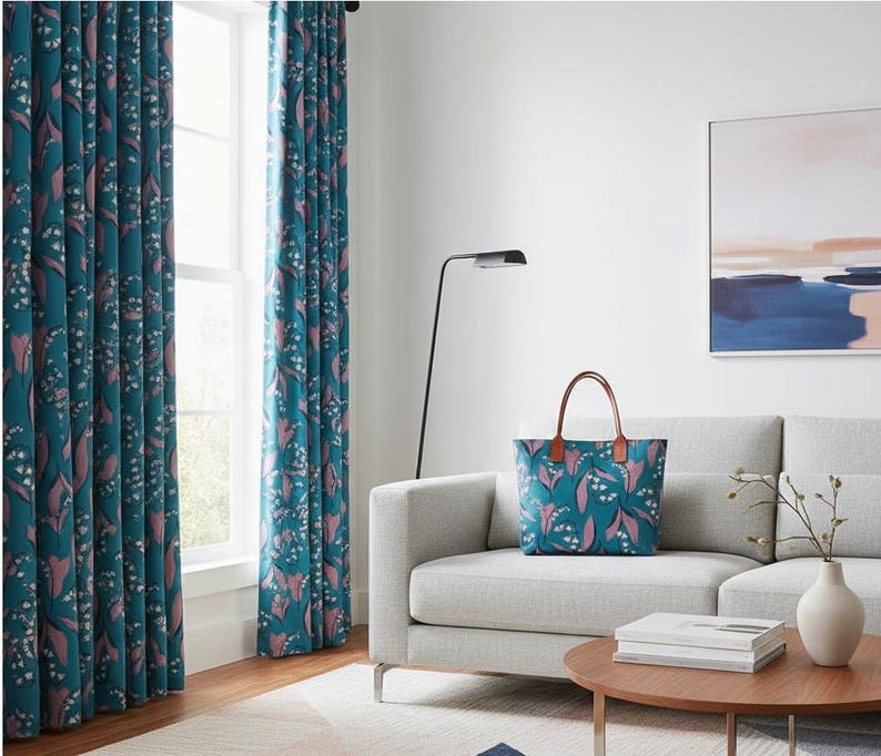 Verbena Lily Valley Chambray dark blue by Jen Hewett RS6032 13 for Ruby Star Society 100%  quilting Cotton fabric